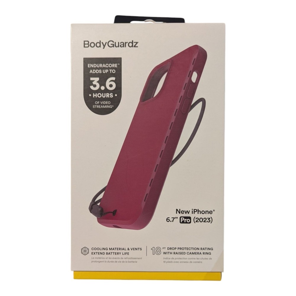 D8. BodyGuardz Paradigm Pro MagSafe Case for Apple iPhone 15 Pro Max- Burgandy